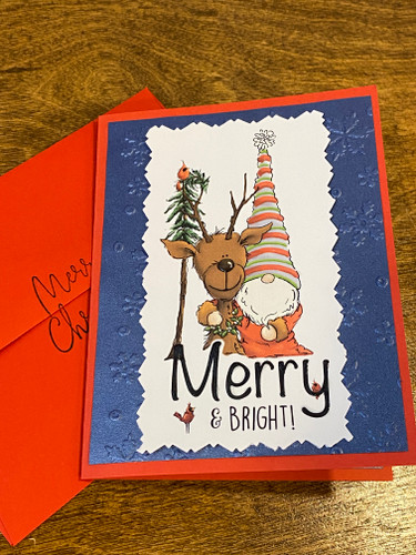Merry & Bright Creative Imprints rubber stamp