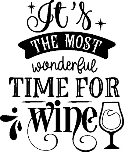 It's the Most Wonderful Time for Wine Creative Imprints rubber stamp
