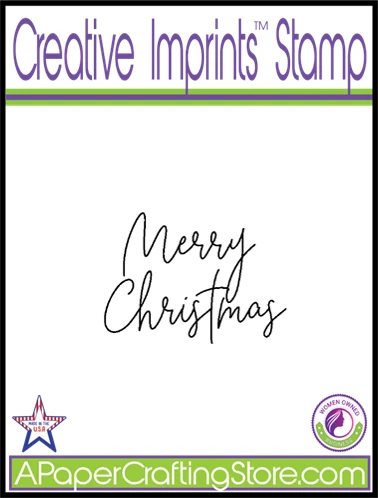 Merry Christmas (casual & small) Creative Imprints rubber stamp