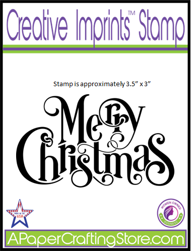 Merry Christmas (fancy) - Creative Imprints rubber stamp