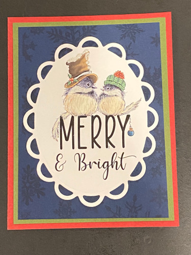 Chickadee Love Birds Creative Imprints rubber stamp