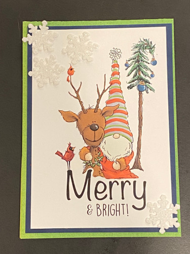 Gnome & Reindeer Creative Imprints rubber stamp