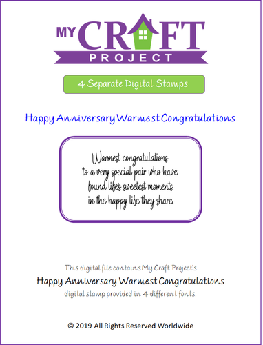 Warmest Congratulations digital stamp set
