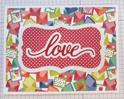 Love Designer Die 2 piece die set (word & shadow die)