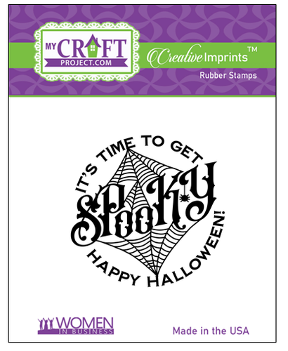 Halloween It's Time To Get Spooky Creative Imprints rubber stamp
