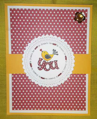 Lil' Tweet "So Grateful for You" Creative Imprints rubber stamp