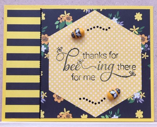 thanks for bee-ing there for me Creative Imprints rubber stamp