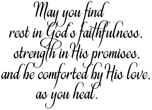 May you find rest . . . Creative Imprints rubber stamp