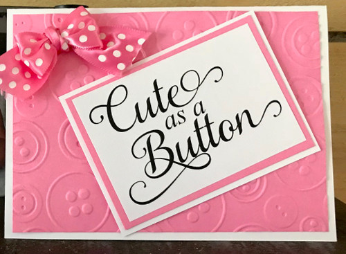 Cute as a Button Creative Imprints rubber stamp
