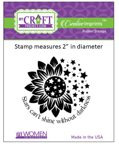 Stars Can't Shine Without Darkness Creative Imprints rubber stamp