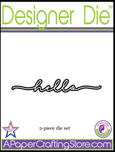 Long Tail "hello" with shadow 2-pc Designer Die set