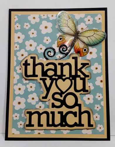 Heart Sentiments Collection "thank you so much"  2-pc (word & shadow) set
