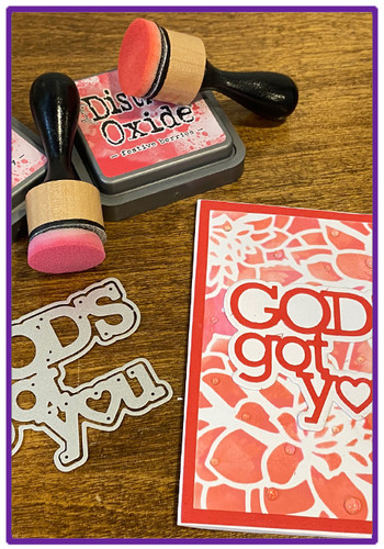 Heart Sentiments Collection "God's got you"  2-pc (word & shadow) set