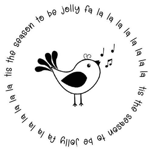 Lil' Tweet "Tis the Season Fa La La" Creative Imprints rubber stamp