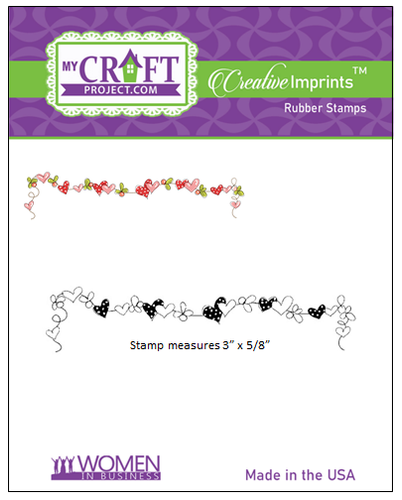 Heart Swag" Creative Imprints rubber stamp