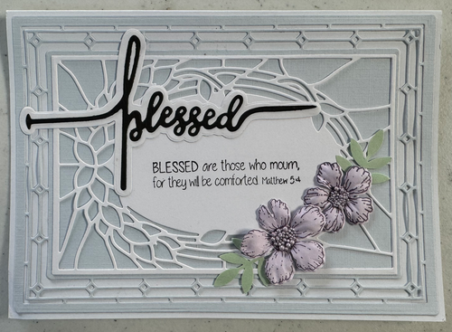 Word Cross Collection Blessed stamp & die set