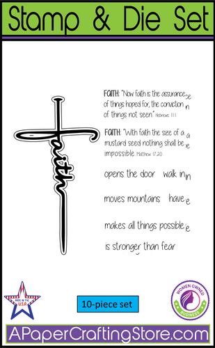 Word Cross Collection Faith stamp & die set