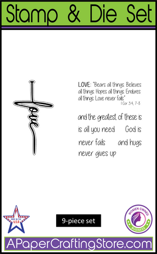 Word Cross Collection Love  stamp & die set