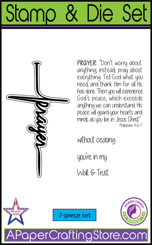 Word Cross Collection Prayer stamp & die set