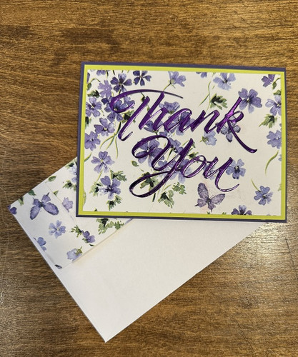 Purple Violets - Pack of 2 Cocktail Napkins