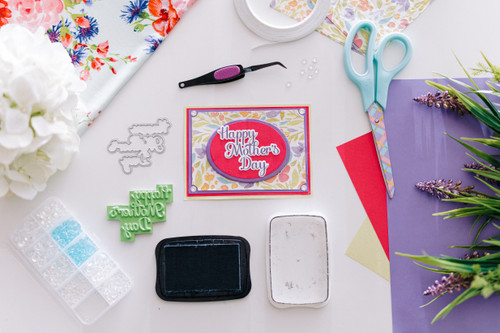 Happy Mother's Day rubber stamp & die set