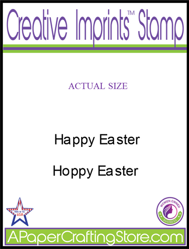 Happy Easter & Hoppy Easter Creative Imprints rubber stamp