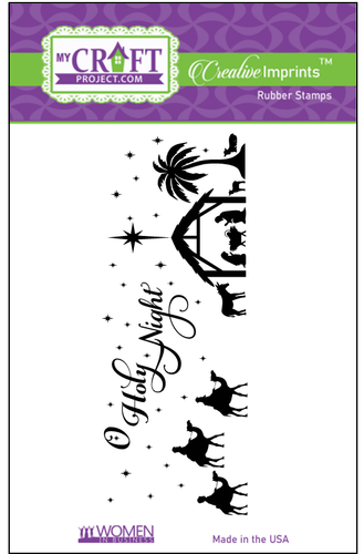 Nativity Slimline Creative Imprints rubber stamp