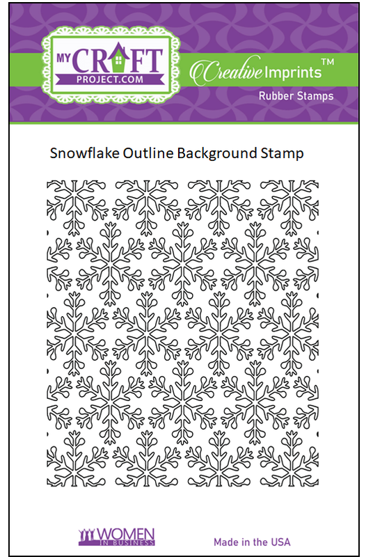 Snowflake Outline background Creative Imprints rubber stamp