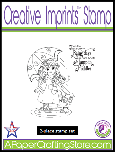 Rainy Day Little Lena Creative Imprints rubber stamp