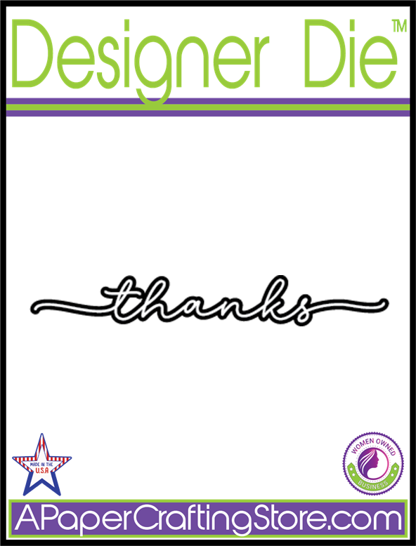 Long Tail "thanks" with shadow 2-pc Designer Die set