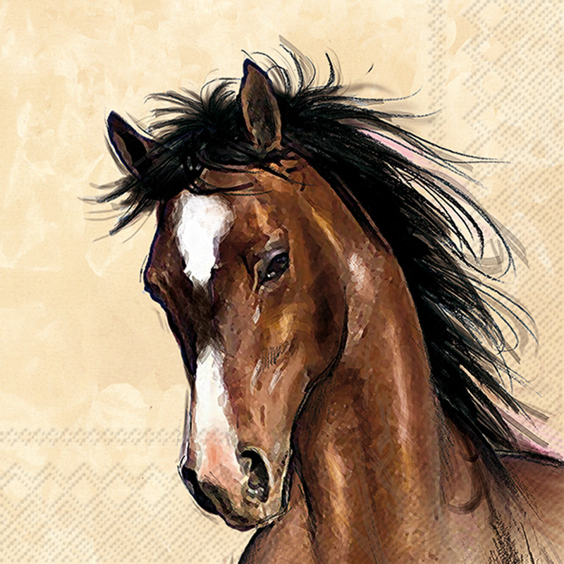 Horse - pack of 2 cocktail napkins