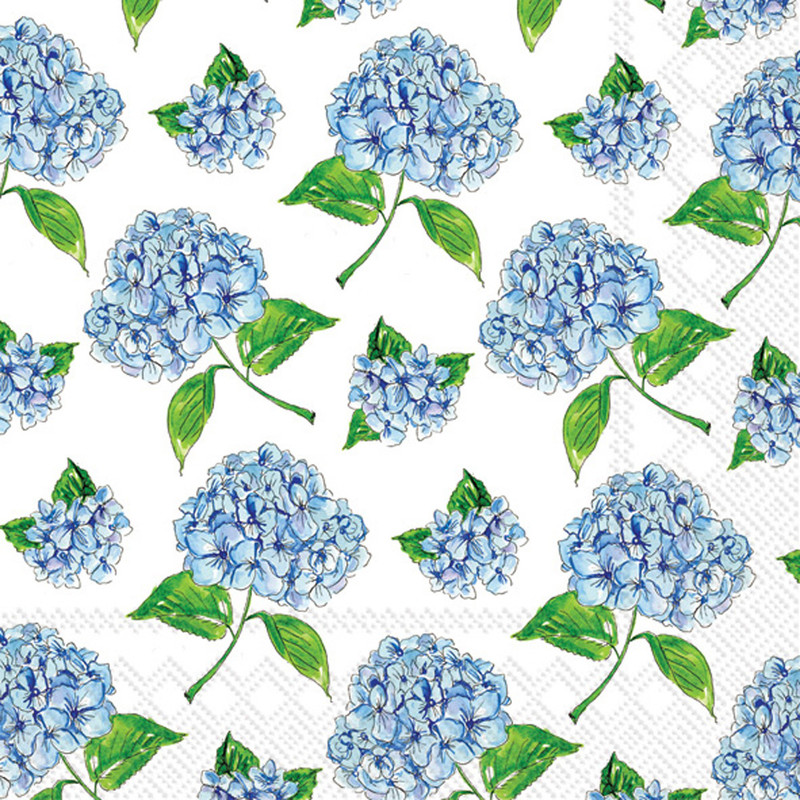 Hydrangea Scatter Blue - pack of 2 cocktail napkins