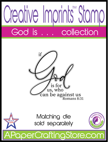 "if God is for us, who can be against us Romans 8:31" rubber stamp