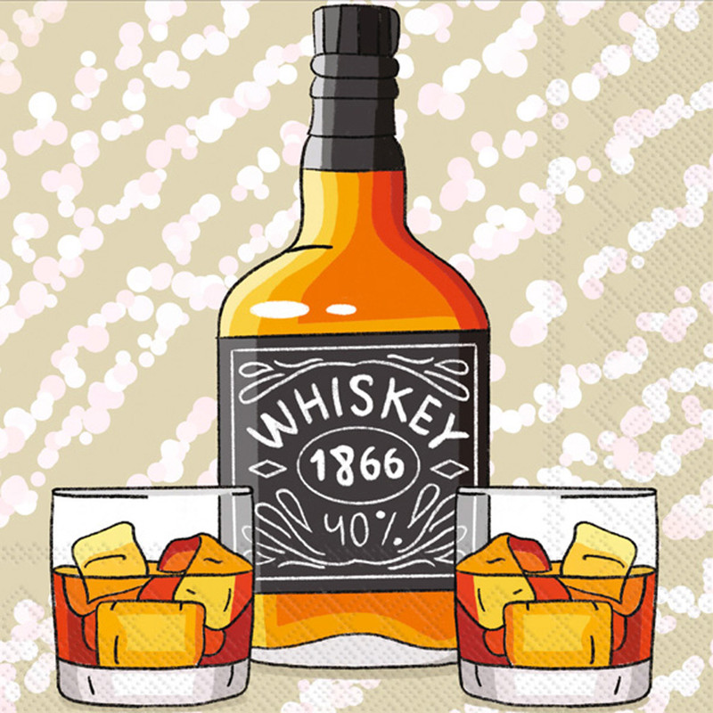 Whiskey 1866 - pack of 2 cocktail napkins