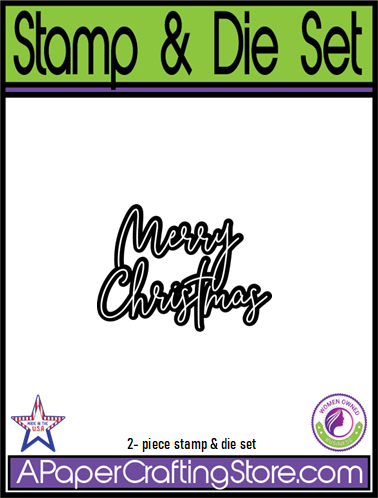 Merry Christmas (casual & small) Stamp & Die set
