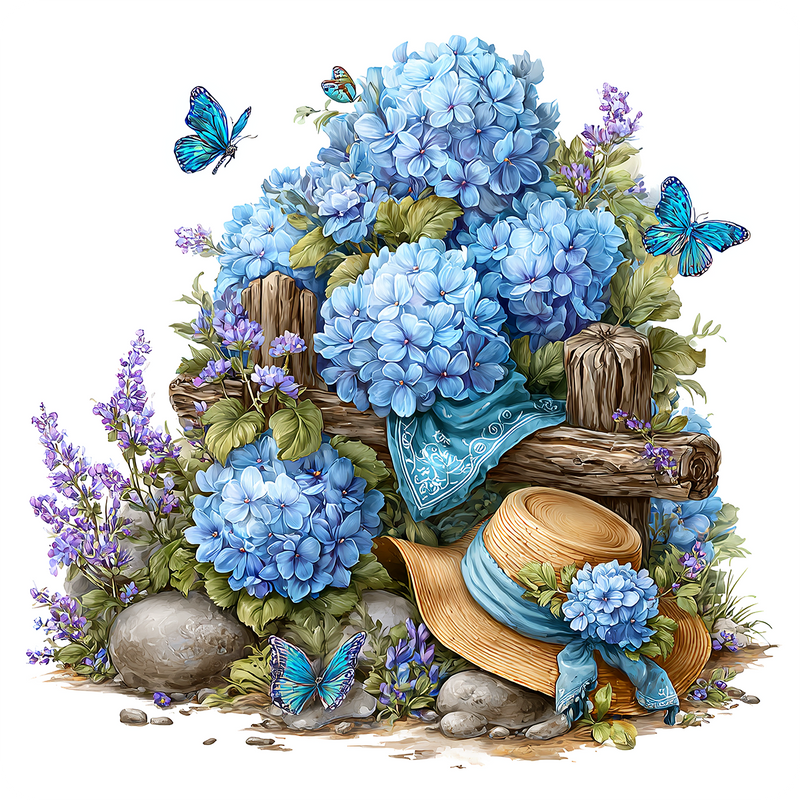 Sun Bonnet - Hydrangea Peel & Place