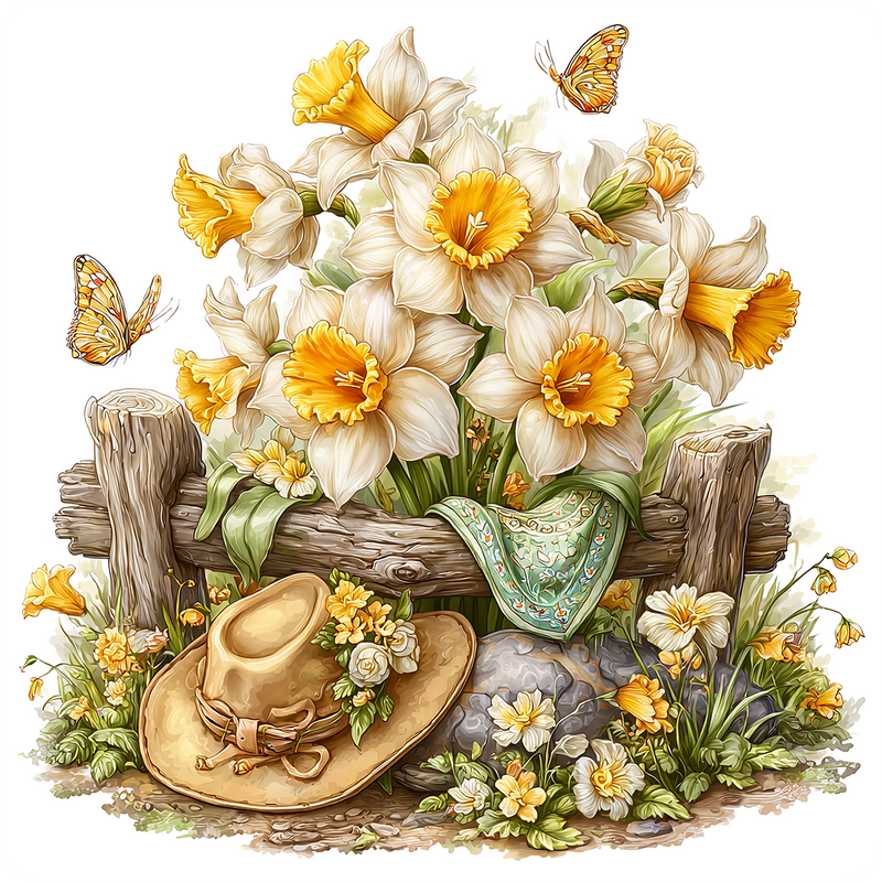 Sun Bonnet - Daffodil Peel & Place - AVAILABLE ONLINE ONLY