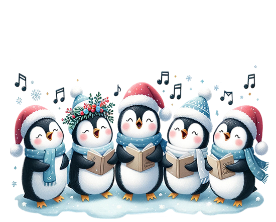 Penguin Carolers Peel & Place