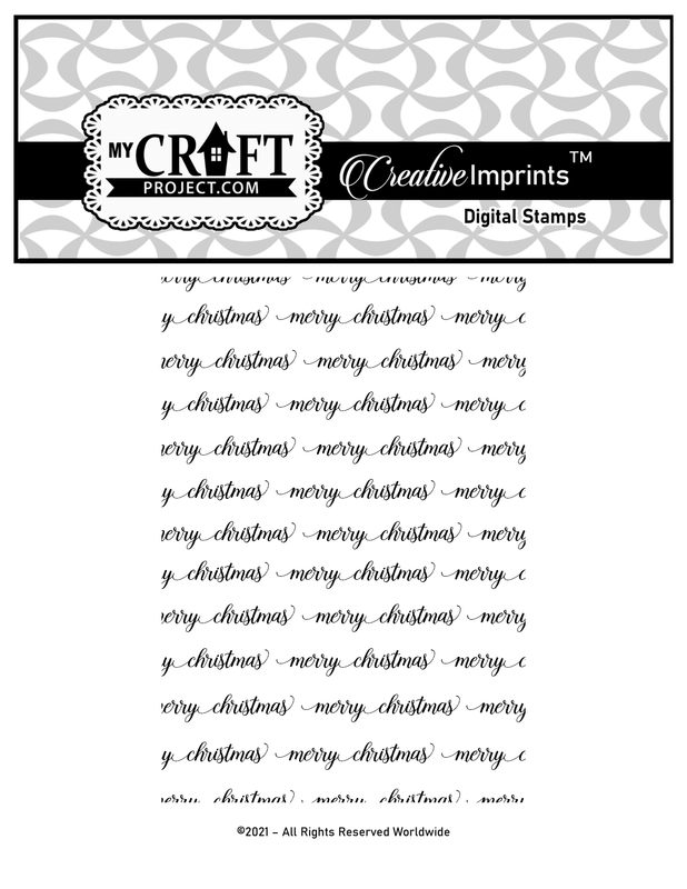 Merry Christmas background Digital Imprint stamp