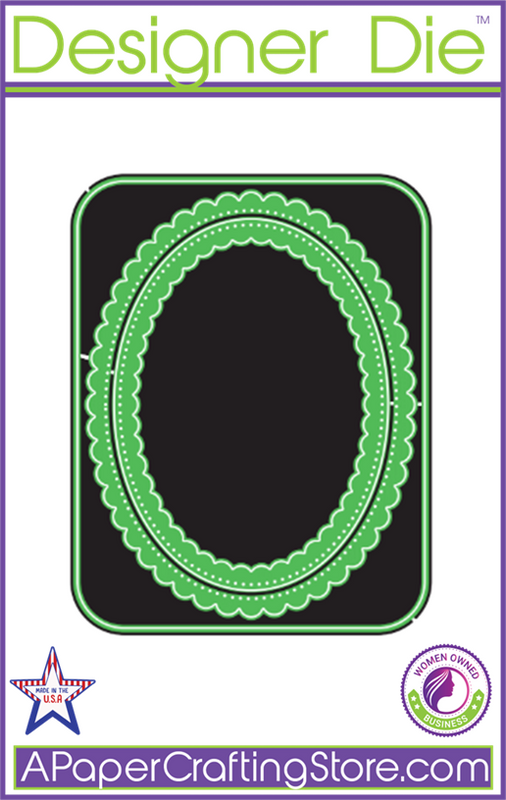 Large Loop w/ Dots Large Oval w/ Rectangle 3pc Designer Die