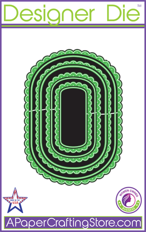 Large Loop Oval w/ Dots Mixed 8pc Nested Designer Die