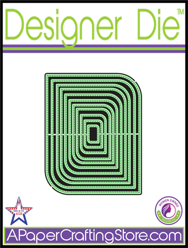 Rounded Corners w/ Dashes Designer Die