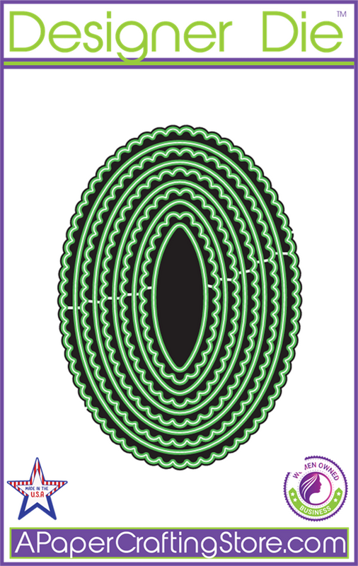 Oval Medium Loop w/ Straight Edge 10pc Designer Die
