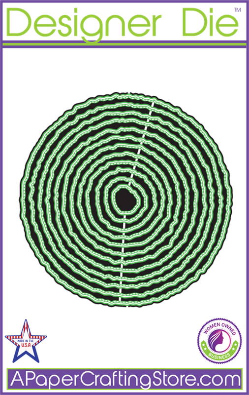 Wavy Dashes Round 12pc Designer Die