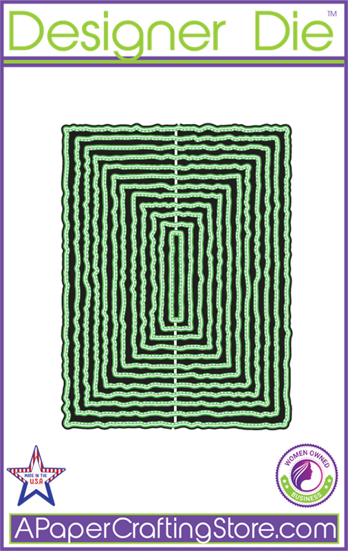 Wavy Dashes Rectangles 12pc Designer Die