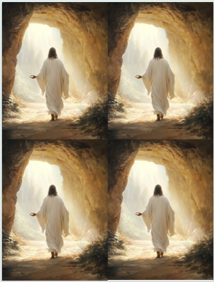 Jesus Leaving Tomb