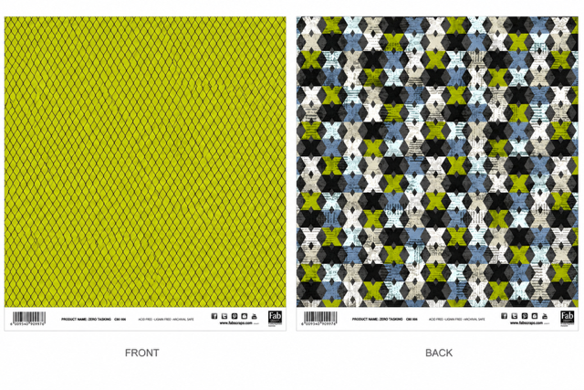 Zero Tasking- Double Sided Scrapbook Paper (12x12)