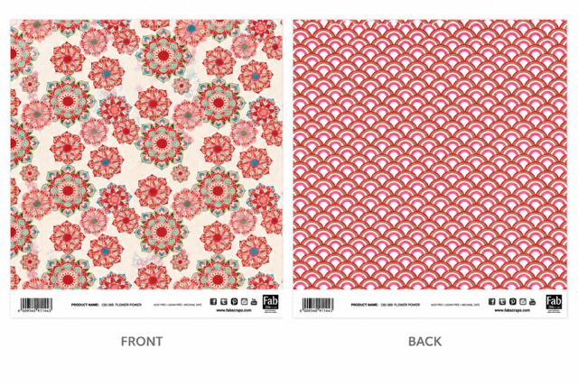 Flower Power-Double-Sided Scrapbook Paper (12x12)