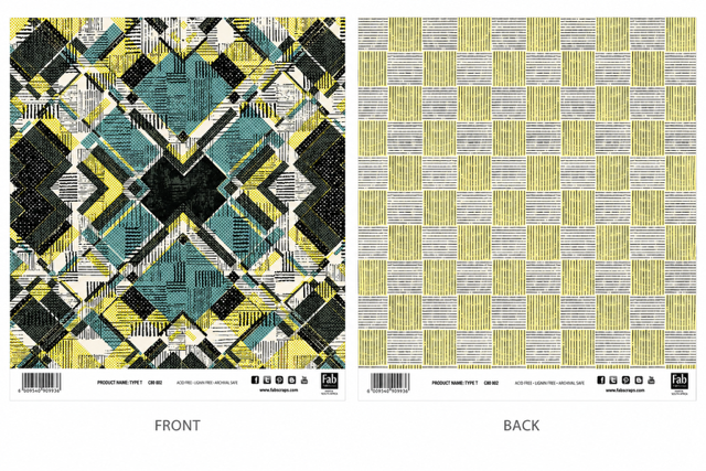 Type T-Double-Sided Scrapbook Paper (12x12)
