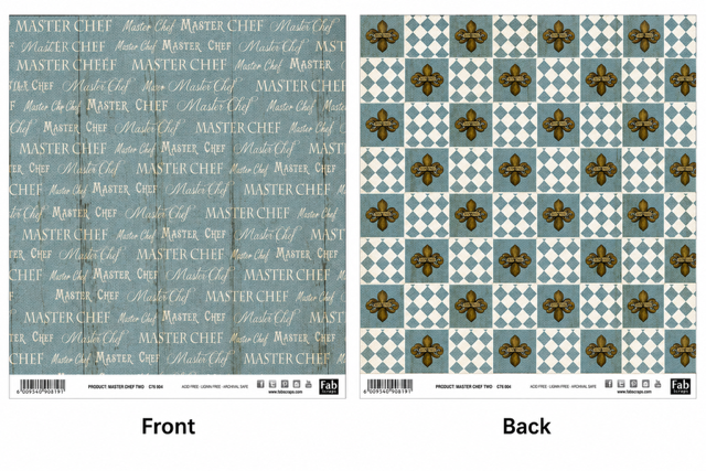 Master Chef Two-Double-Sided Scrapbook Paper (12x12)